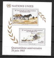 UNO Genf Gedenkblock 137 ** 26.6.1985