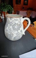 Cruche Chic Antique, Danemark. Déco florale bleue.