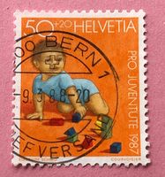 Nr.J 304 Kriechendes Kind Pro Juventute GESTEMPELT 1987    