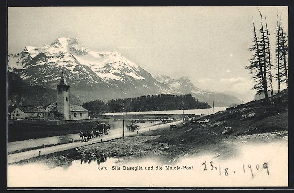 Cartes postales: AK Sils, Baseglia und die Maloja Post – D'occasion à Berlin par bartko-reher