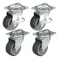 Rollen SET 4 Stück 40mm Gummi mit 2 Bremsen - NEU