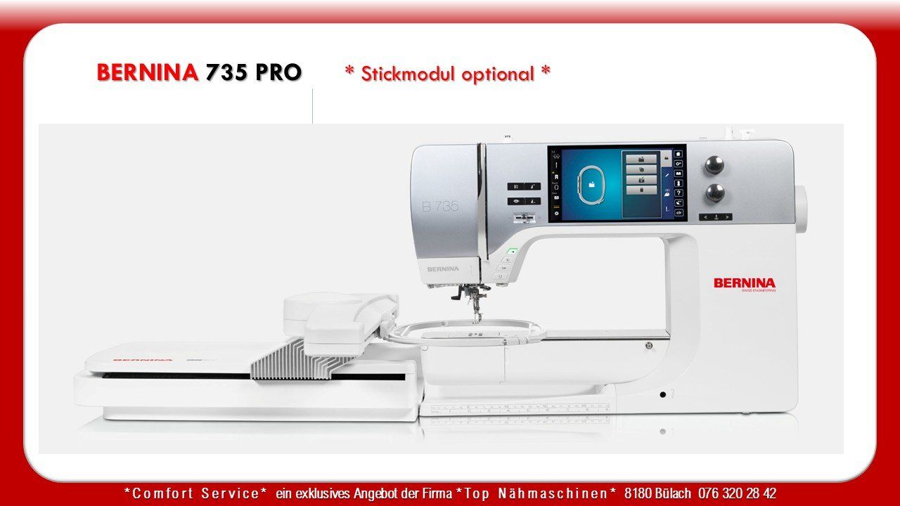 Bernina Macchine da cucire: Bernina 735 PRO – Nuovo e nell'imballaggio originale da Bülach venduto da topnaehmaschinen 3