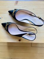 Schwarze Bally Slingback Pumps, 37, Topzustand