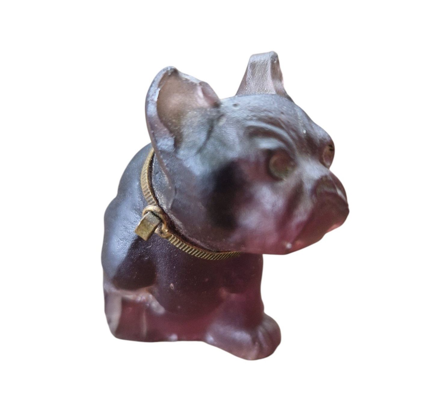 Statuette: antike Figur Bulldogge Amethyst-Glas – Usato da Mörschwil venduto da wunderkiste44 2