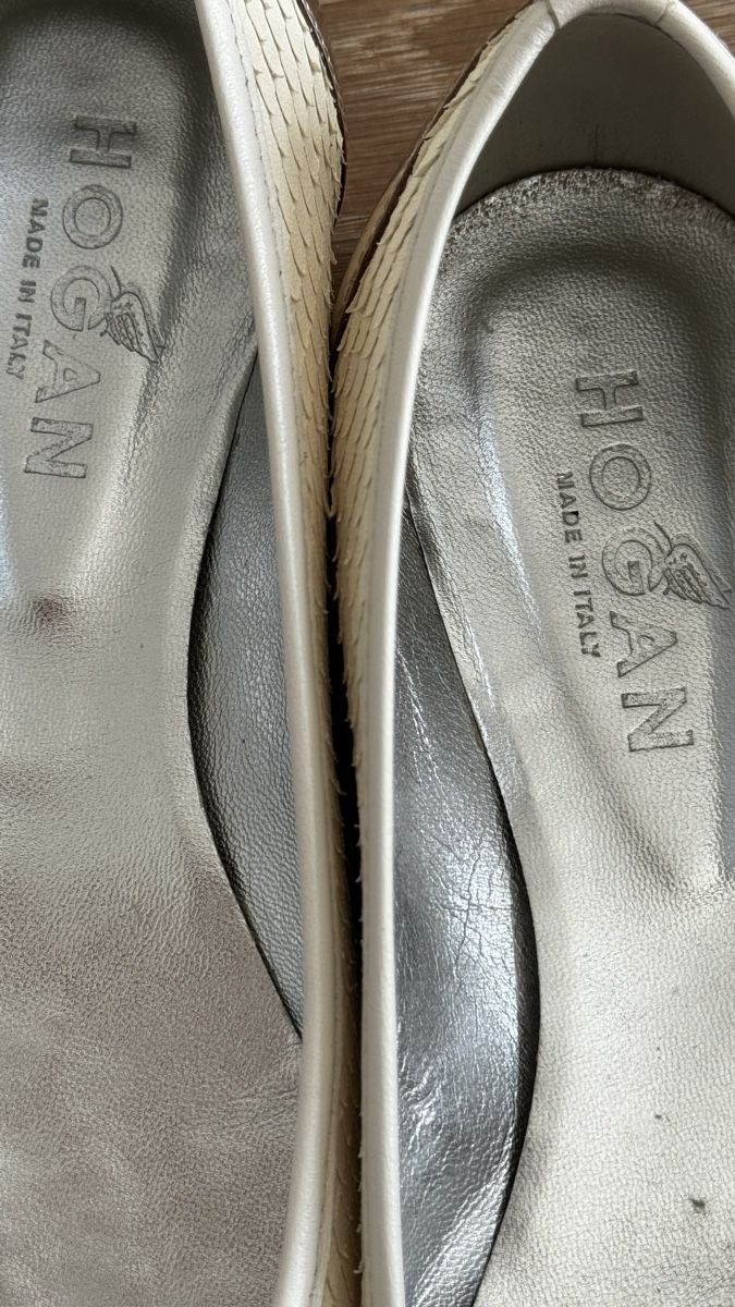 Damenschuhe: Ballerine Hogan bianche e argento, misura 37 – Gebraucht aus Corseaux von zetajones01 3