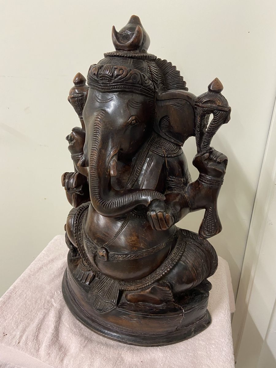 Sculture & Statue: Ganesha Figur Holz geschnitzt  – Usato da Dietikon venduto da brocki-eyra