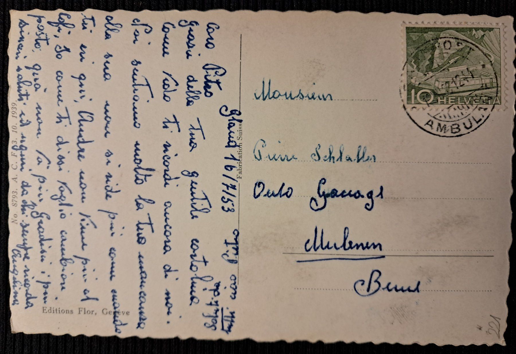 Cartoline postali: GLAND 1953 - QUELQUES DEFAUTS – Usato da Ponto Valentino venduto da giorgia06 1