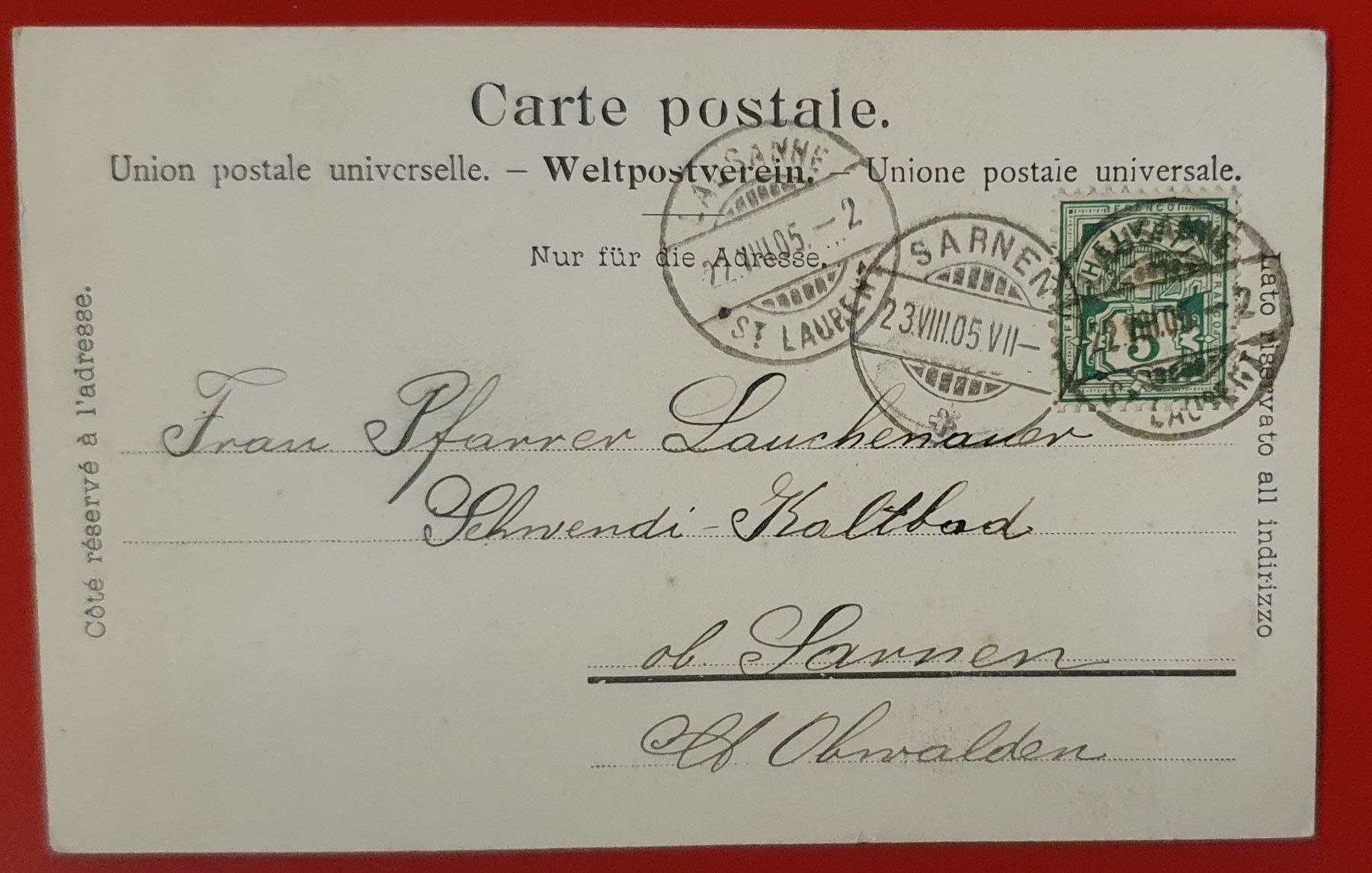 Ansichtskarten: Lausanne 1905 - Place Bel-Air – Gebraucht aus Kreuzlingen von Rschweiz1 1