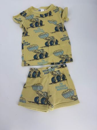 H&M Sommer Set Gr. 92 Bagger Motiv