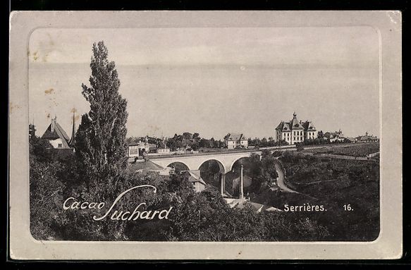 Ansichtskarten: AK Serrieres, Teilansicht mit Brücke – Gebraucht aus Berlin von bartko-reher