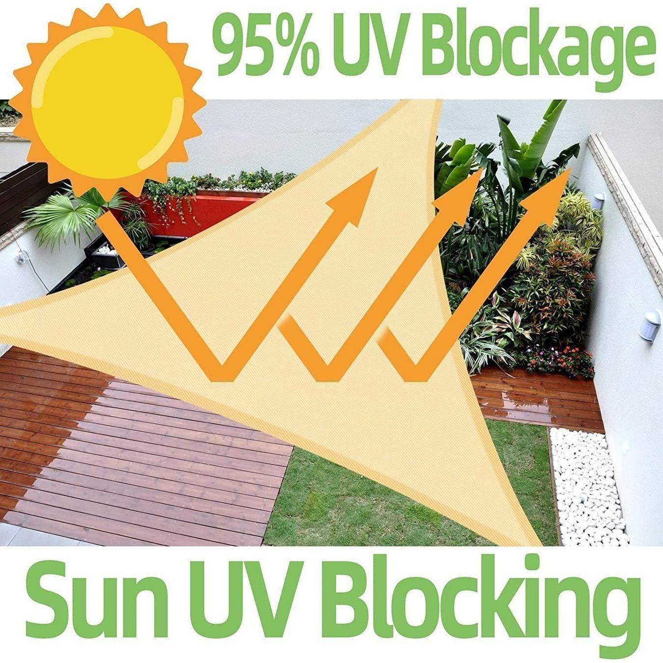 Sonnenschirme: Sonnensegel Rechteckig Sonnendach 2x3m Wasserabweisend Beige – Neu und originalverpackt aus Dörflingen von Nixhub 3