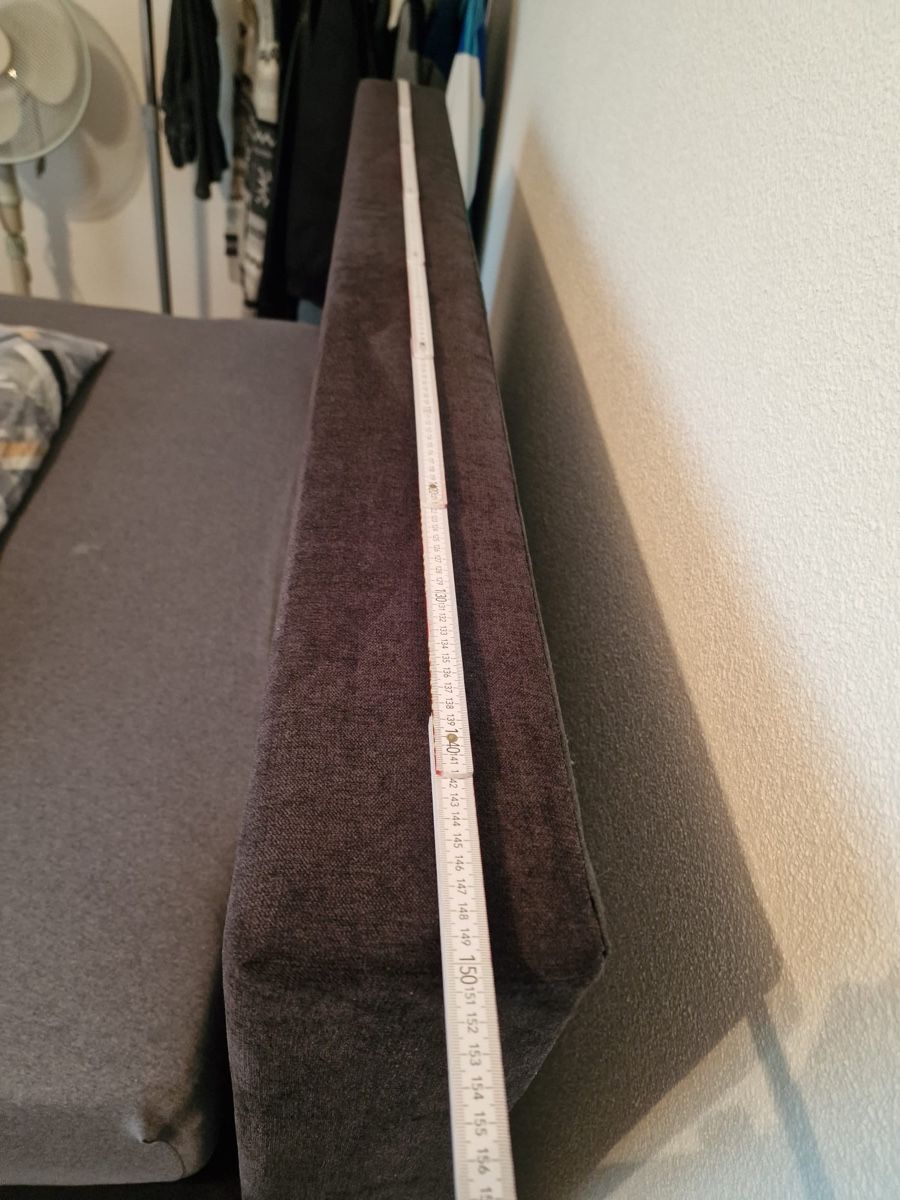 Letti: Boxspringbett, 140x200cm, Stoff schwarz – Usato da Vorderthal venduto da Naja710 4