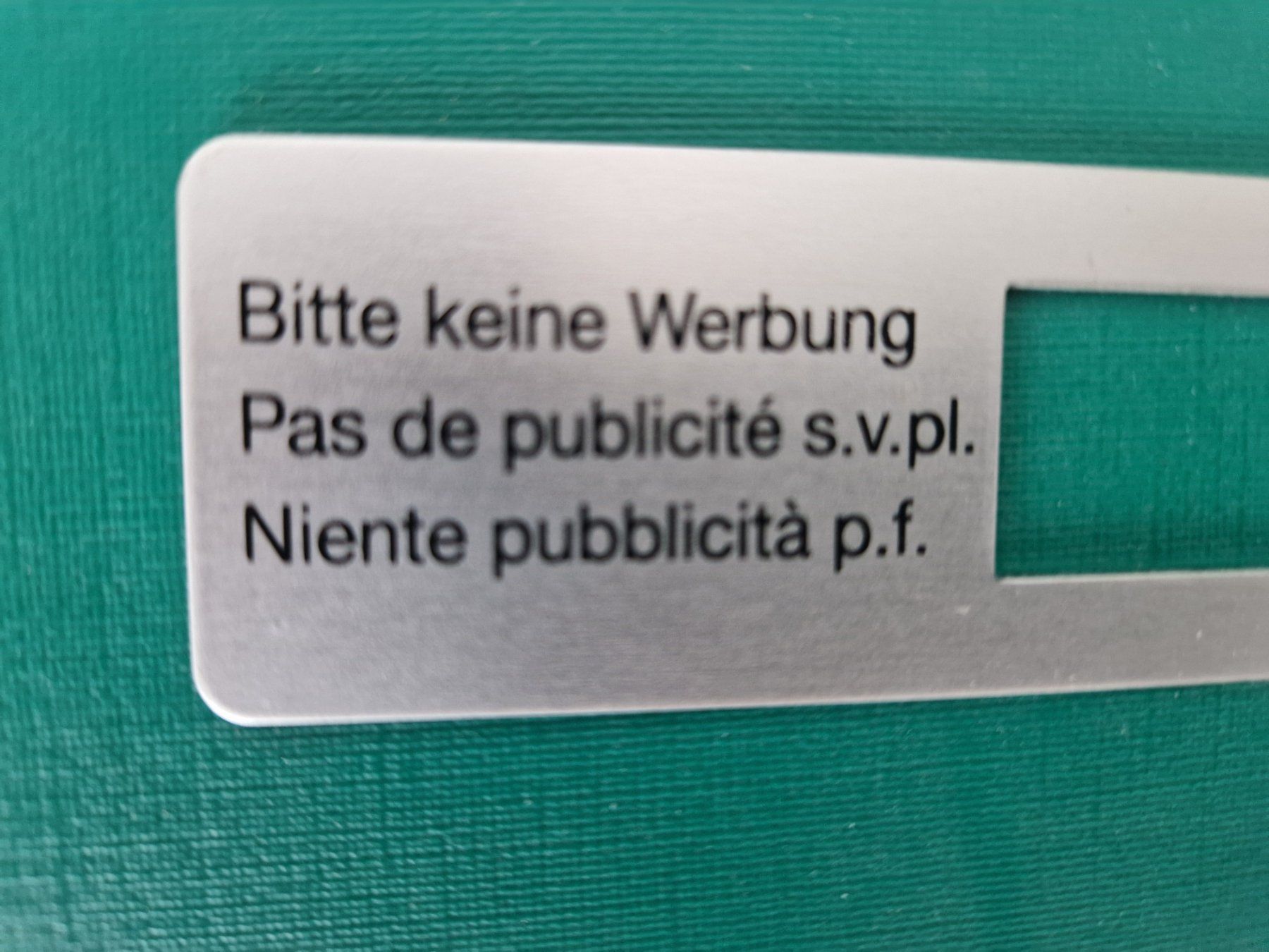 Altro per la casa: Bitte keine werbung – Nuovo (secondo la descrizione) da Wiler b.Utzenstorf venduto da bamaa-shop 2