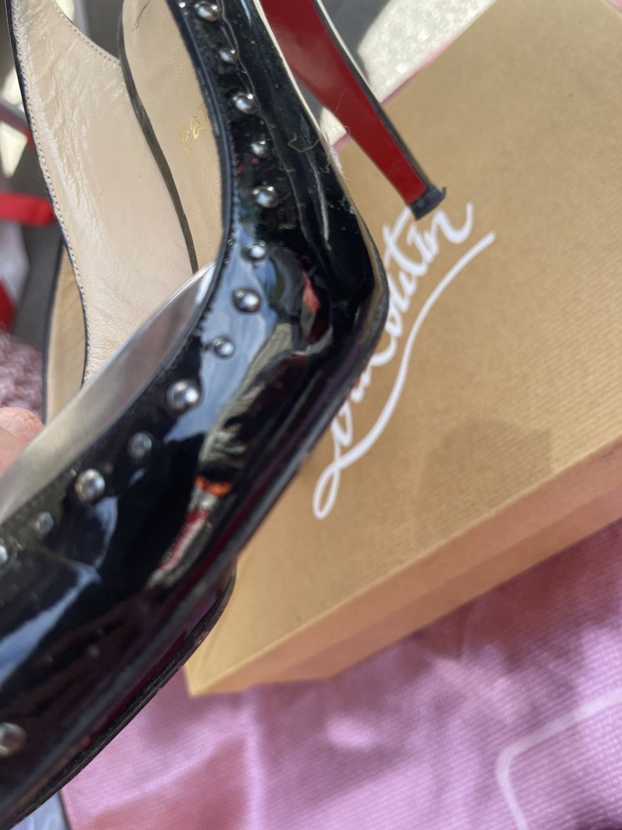Christian Louboutin Scarpe da donna: Louboutin Sling Pumps Gr.39,5 Silber/Schwarz – Usato da Rüschlikon venduto da leo_mwz2 7