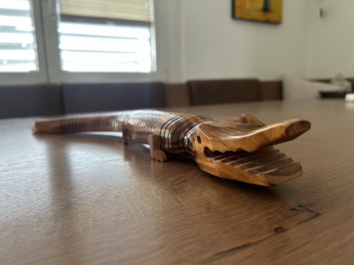 Statuette: Holz Krokodil Deko, Handarbeit – Usato da Rothenburg venduto da Sandro12345678 2