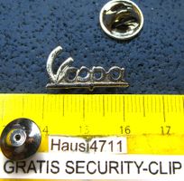 VESPA MOTORROLLER SCHMUCK-PIN CUTOUT MIT SECURITY-CLIP SILBR