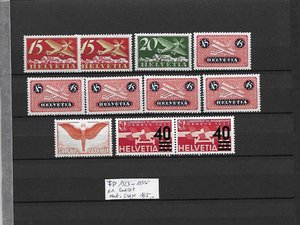 Tutti i francobolli: FP 1923 - 1935 ** Restlot Kat: CHF 165.- – Nuovo (secondo la descrizione) da Basel venduto da Ilp