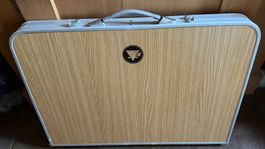 Klapptisch Camping Alu Holzoptik faltbar mit Tragegriff