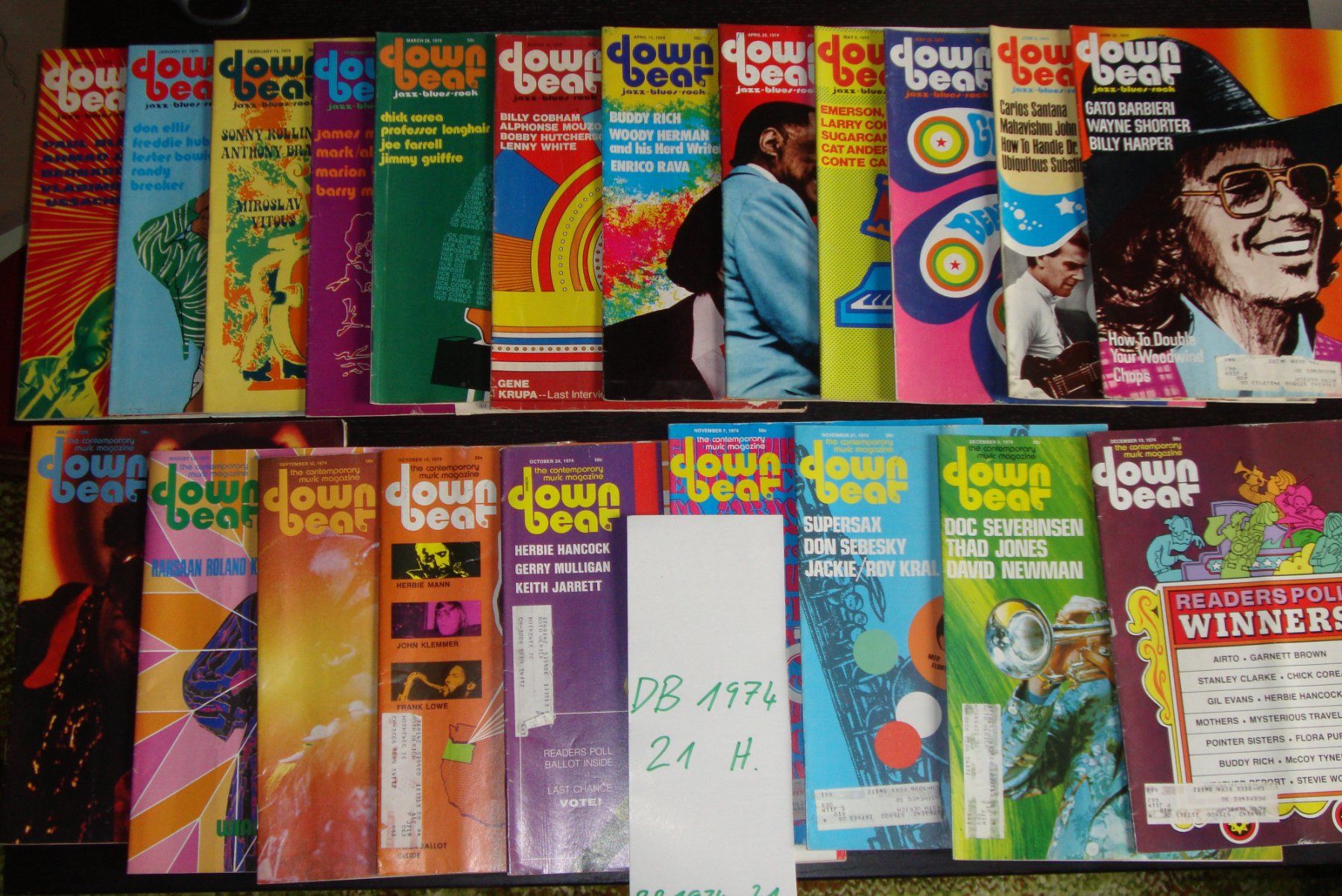 Riviste & Magazine: DOWN BEAT JAZZ MAGAZIN 1974 - ein Bündel Hefte – Usato da Bern venduto da carola31 1