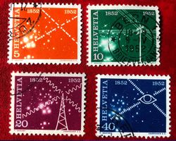 Nr.309/310/311/312 GESTEMPELT 100 Jahre elektrisches Nachric