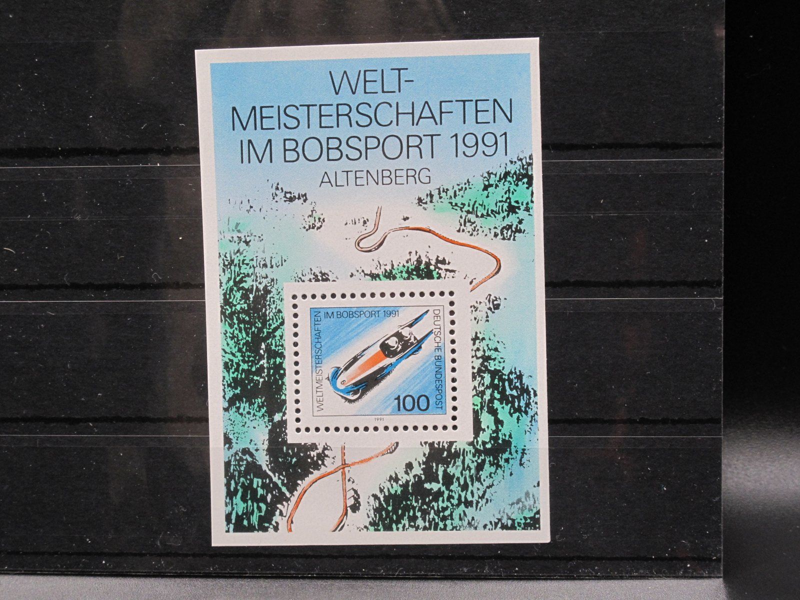 Alle Briefmarken: BRD 1991 Bobsport WM BL 33 ** – Gebraucht aus Wil SG von fva01