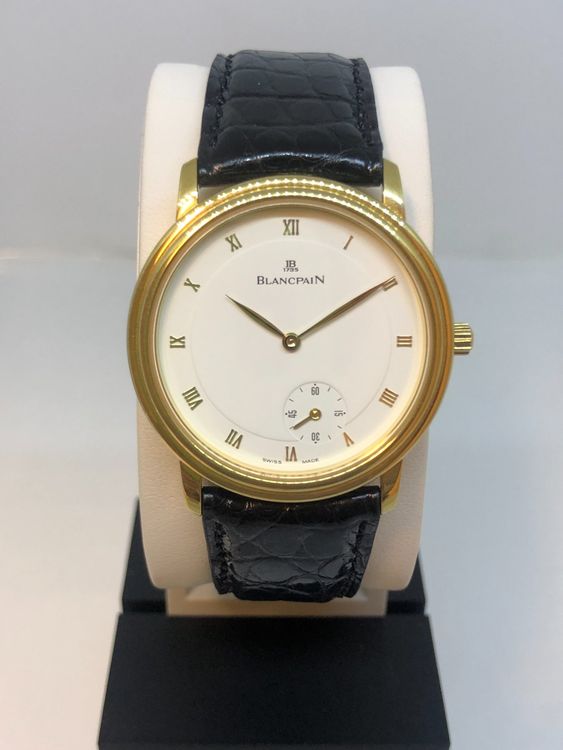 Blancpain Herrenuhr mit kleiner Sekunde 18k Gelbgold Aut