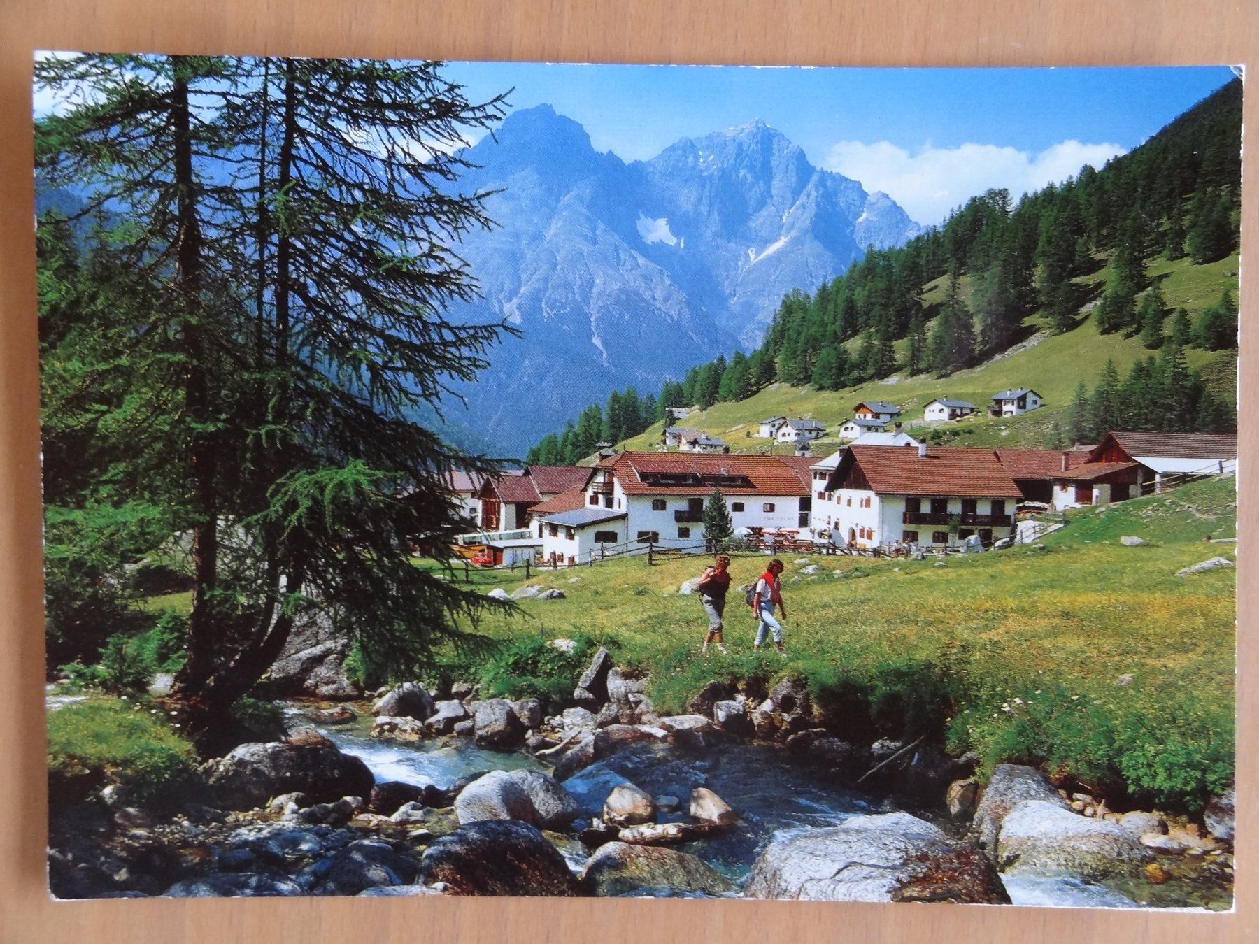 Cartoline postali: S-Charl - mit Clemgiabach - 1990 – Usato da St Léonard venduto da Riglin