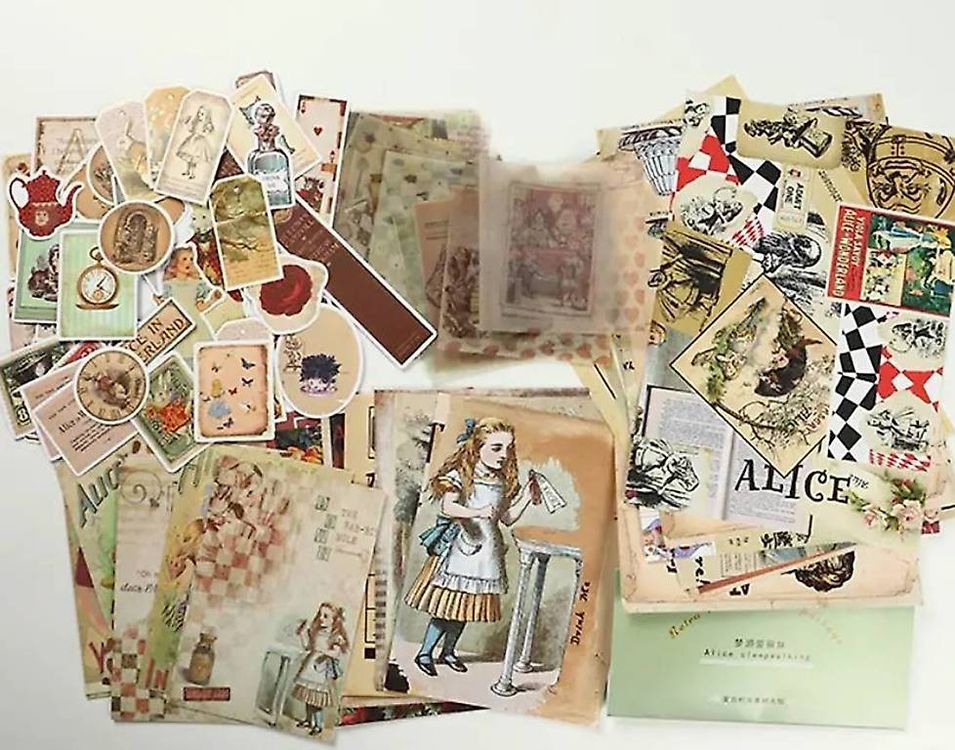 Lot De 8 Décorations Carton Alice Au Pays Des Merveilles Star Cutouts - Personnages Pour Fêtes Et Événements