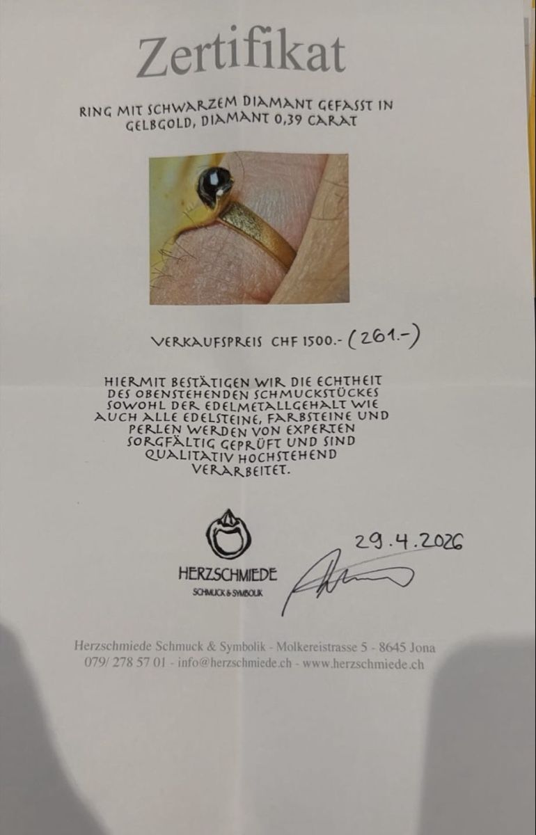 Ringe: Goldring 750 mit schwarzem Diamant – Gebraucht aus Muri b. Bern von Ameliaa83 8