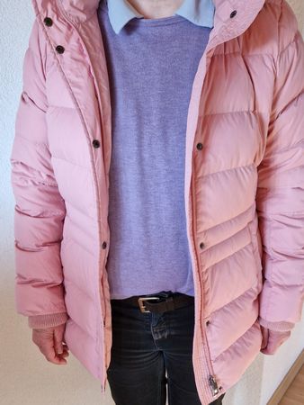 Rosa Winterjacke von Tommy Hilfiger, Grösse XL