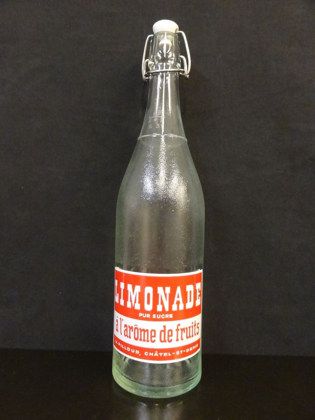 Gläser, Krüge & Flaschen: Flasche LIMONADE PUR SUCRE V. PILLOUD CHÂTEL-ST-DENIS 1963 – Gebraucht aus Kerzers von Flaschenposten 1