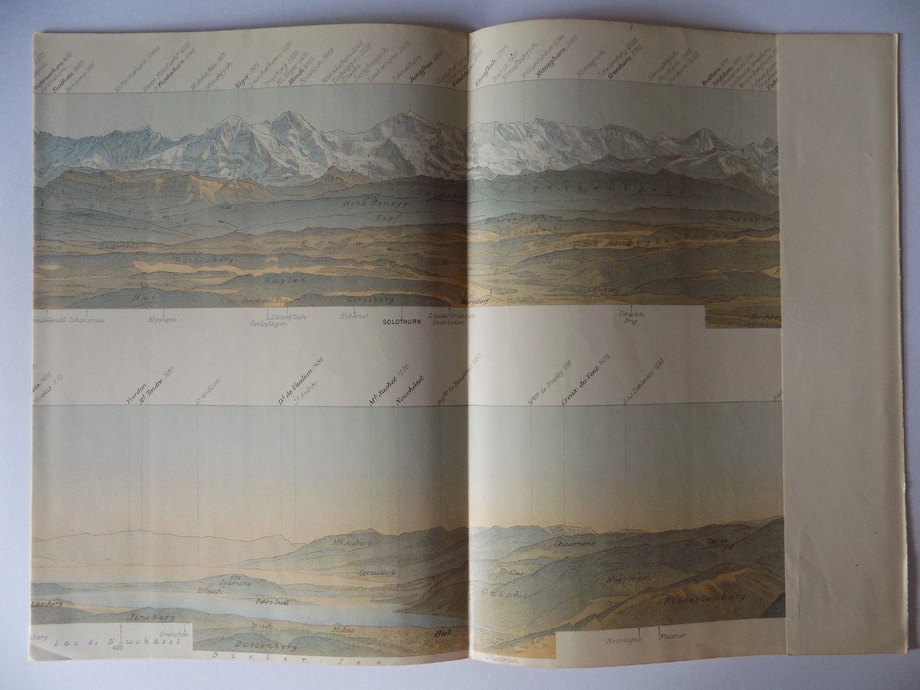 Incisioni: Panoramakarte vom Weissenstein 1904 – Usato da Risch venduto da Antikfee 4
