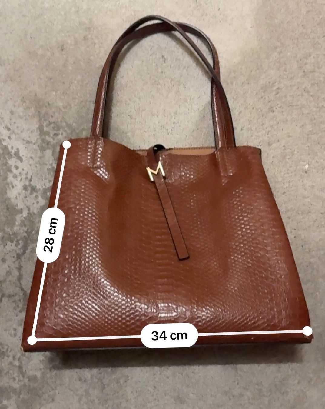 Borse da donna: Braune Handtasche in Kroko-Optik – Usato da Schlieren venduto da itsquality 7