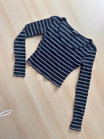 Langarmshirt mit Streifenmuster, Grösse XS