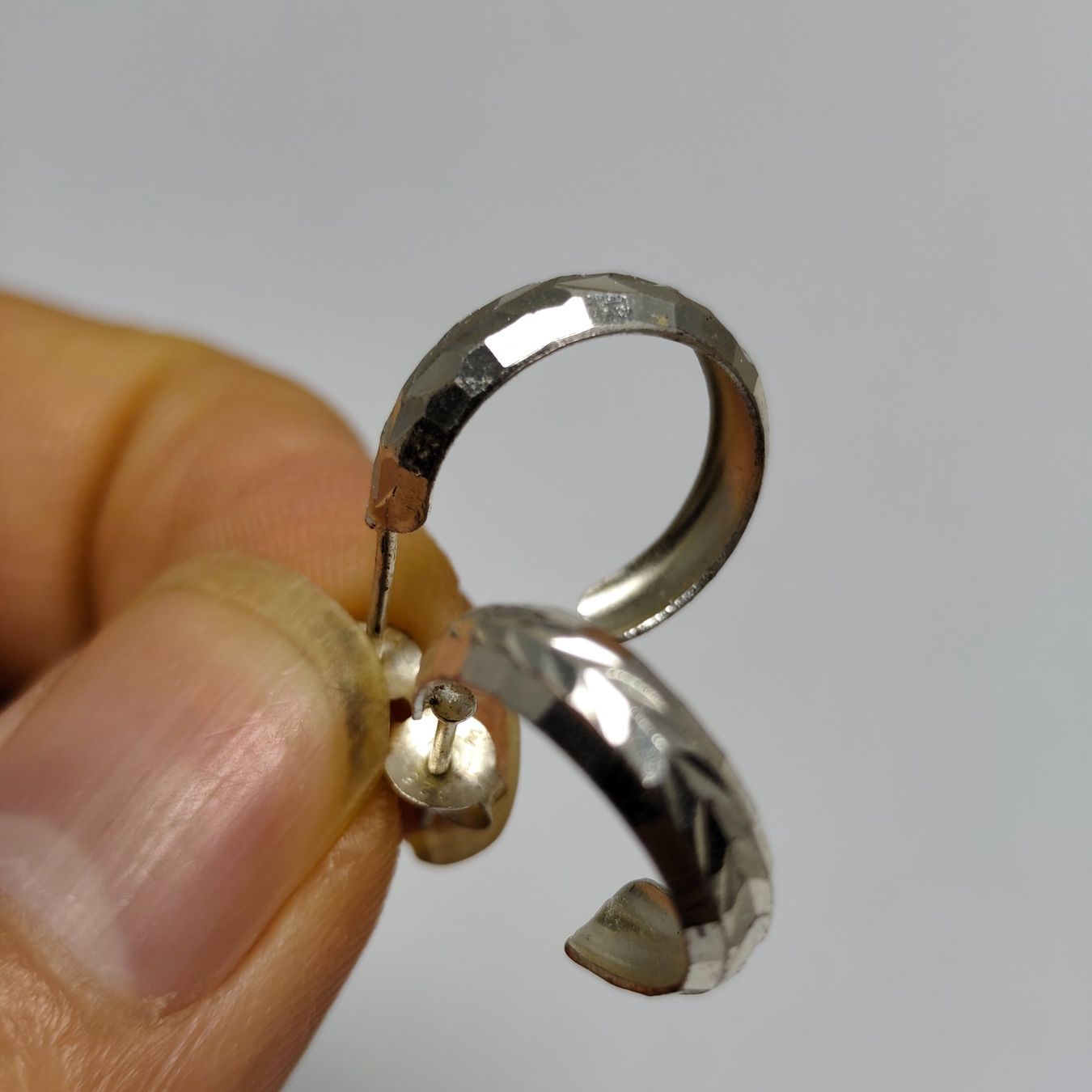 Orecchini pendenti & Orecchini a lobo: Vintage Silver silber Stud Earrings Boucles d'Oreilles #A3 – Usato da Châtelaine venduto da Tropic.Watch2 5