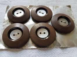 5 riesige Perlmutt Knopf Knöpfe Perlmuttknöpfe, 34mm