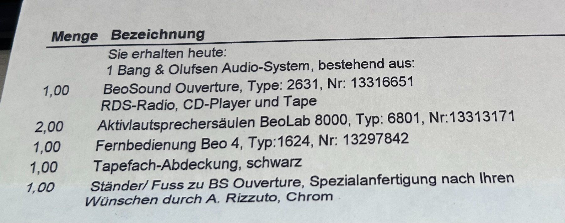 Bang & Olufsen Casse acustiche: Bang & Olufsen Audio System – Usato da Hausen AG venduto da Djgilby 7