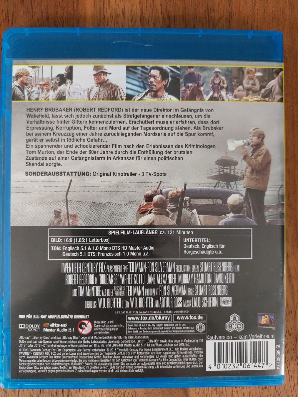Tutti i DVDs: Blu Ray - Brubaker mit Robert Redford (1980) – Usato da Rheinfelden venduto da FilmAuktion 1