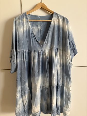 Robe Bohème bleu et blanc tie dye taille unique
