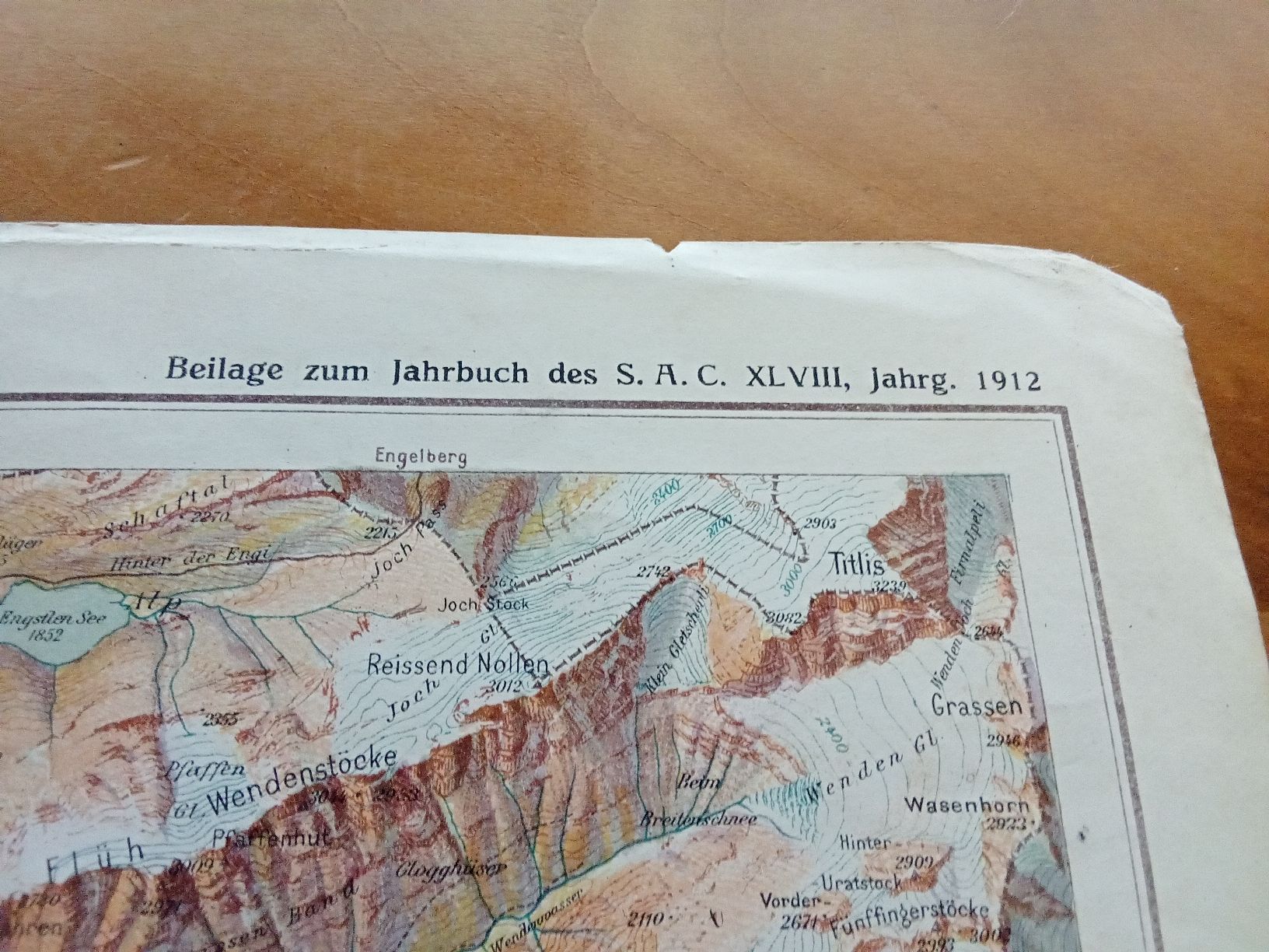 Cartine & Atlanti: KARTE BERNER OBERLAND -OBERWALLIS1912 – Difettoso da Muri BE venduto da Alk 3