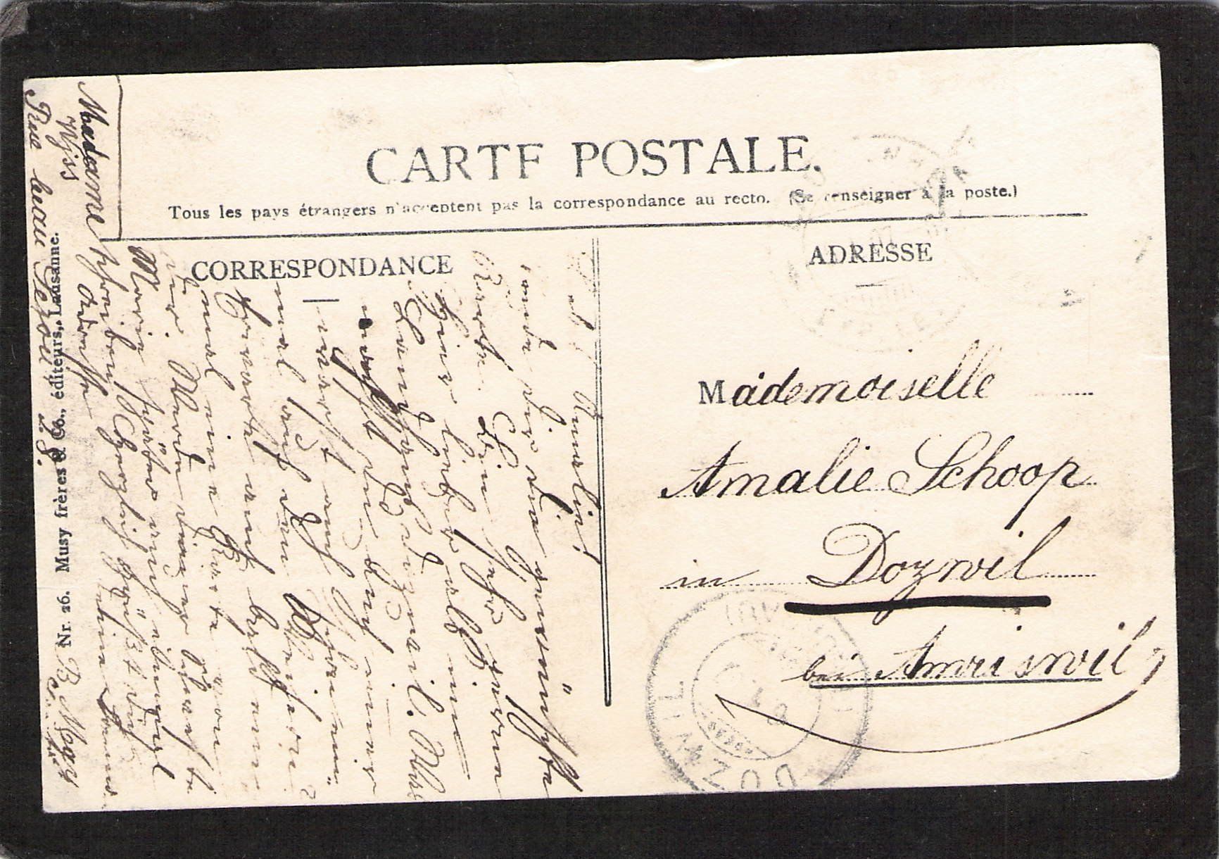 Cartoline postali: Lausanne , gel. – Usato da Reichenburg venduto da Pipo-67 1