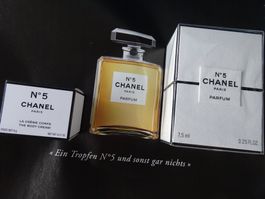 CHANEL EXTRAIT No5 PARFUM 7.5ml SEALED & No 5 Body CreamMini