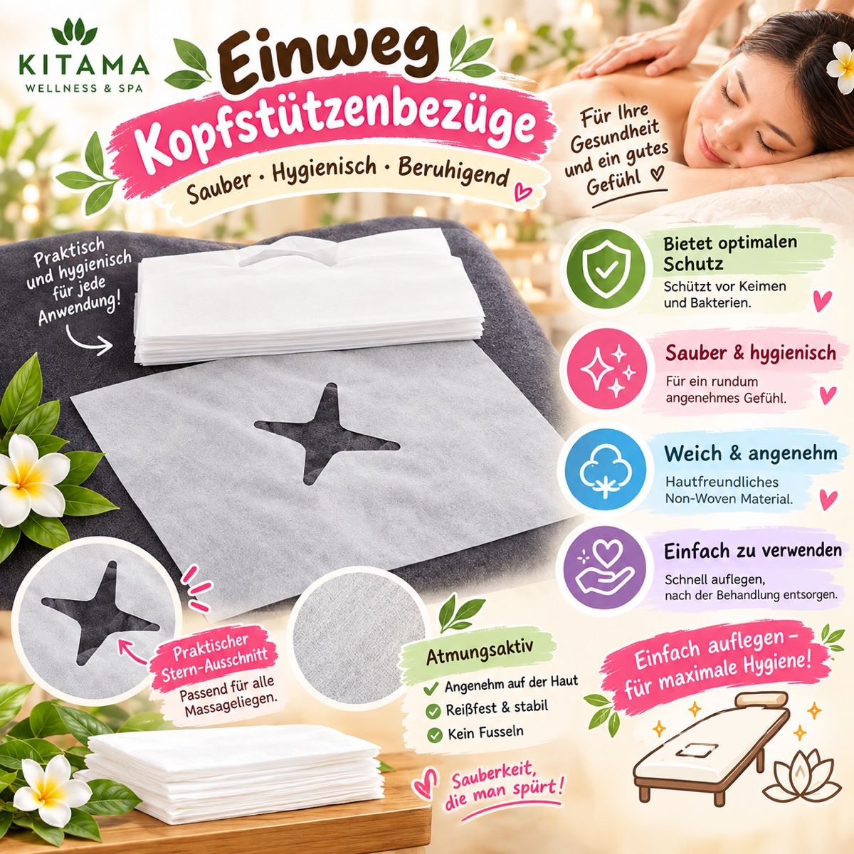 Prodotti per la cura medica: Disposable Face Cradle Covers for Massage Tables – Nuovo e nell'imballaggio originale da Küttigen venduto da JoCRoxx