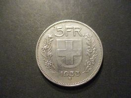 5.- Fr 1933  Superbes pièces  Qualité Top du Top