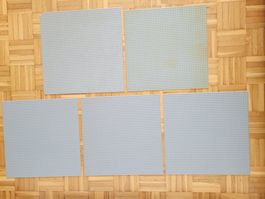 5 grosse Lego Bauplatten in grau / 5 grandes plaques grises