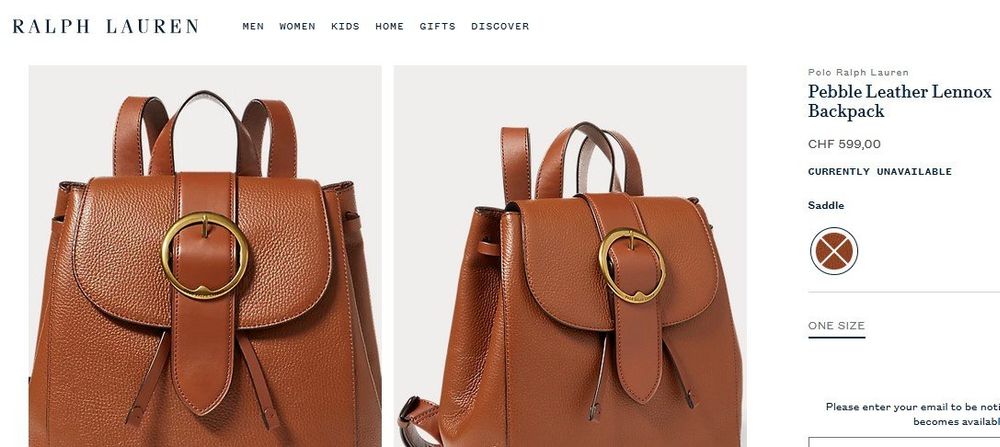 Ralph Lauren Zaini: Ralph Lauren Rucksack / sac à dos – Usato da Collonges venduto da Auganien 2