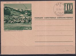 W9) Postkarte Zweisimmen, Ausgabetag, sehe Scan