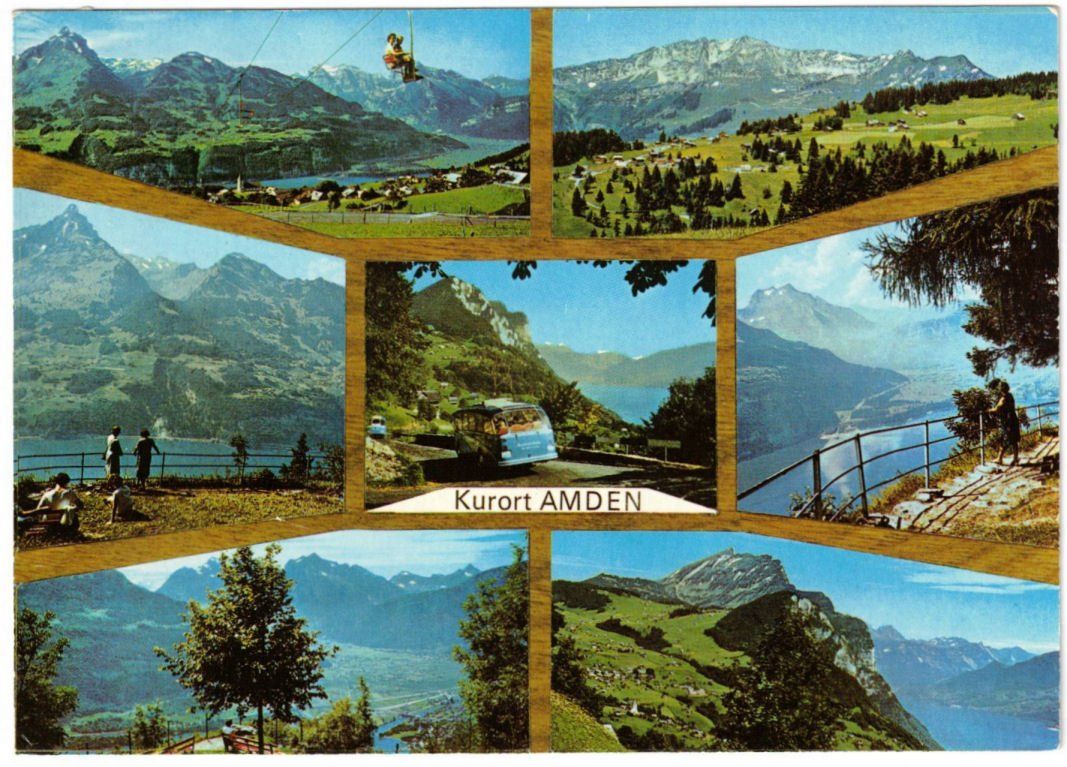 Cartoline postali: Amden - 7 Bild AK – Usato da Binningen venduto da Mountainrider