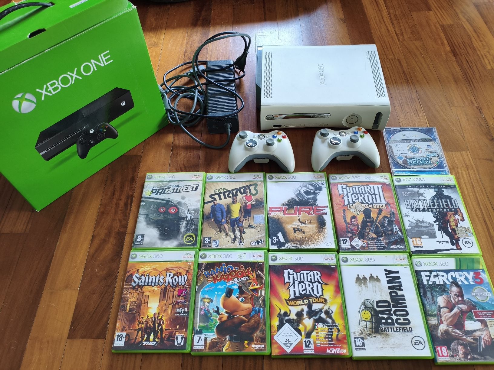 Microsoft Konsolen: XBOX 360 mit 2 Controller und Spiele – Gebraucht aus Viganello von Calanda747