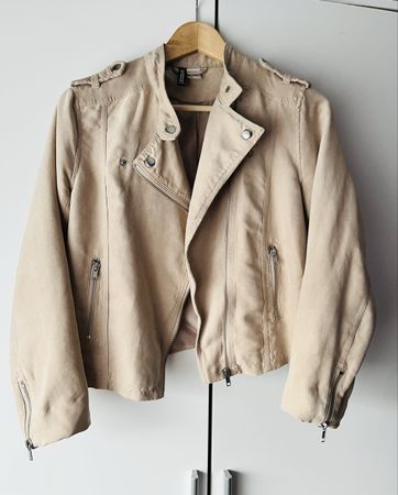 Damen Jacke H&M beige Reissverschluss guter Zustand